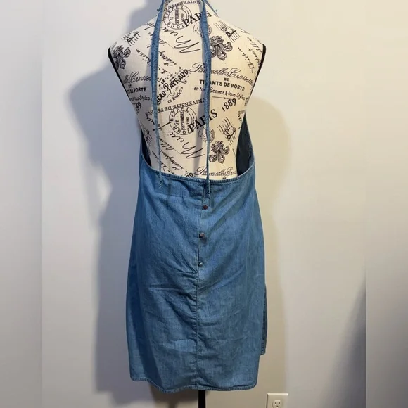 Vintage ASOS Blue Halter Sundress Midi - Picture 2 of 3